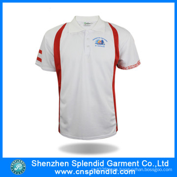 Cheap Custom Men Plain White Printing Polo T-Shirt for Sports